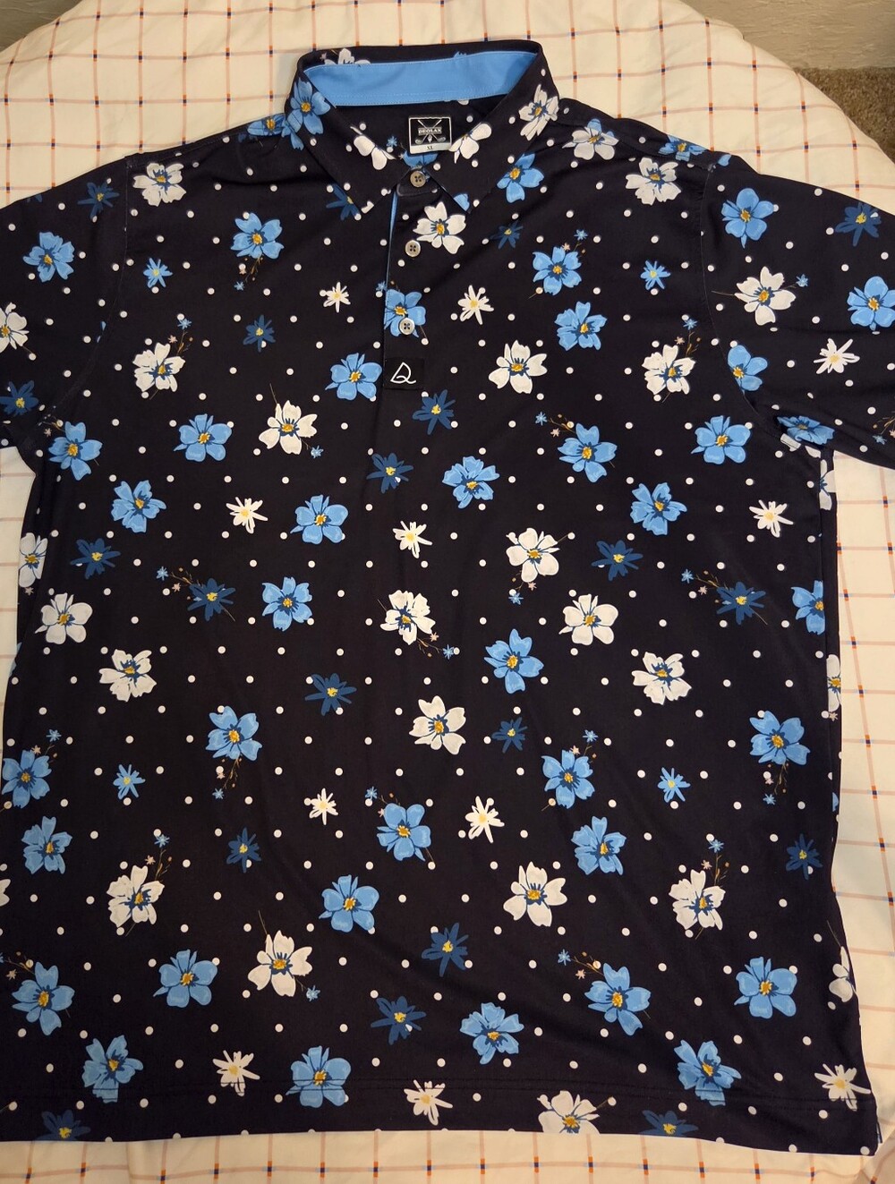 DEOLAX Men' Golf Polo Floral Size XL